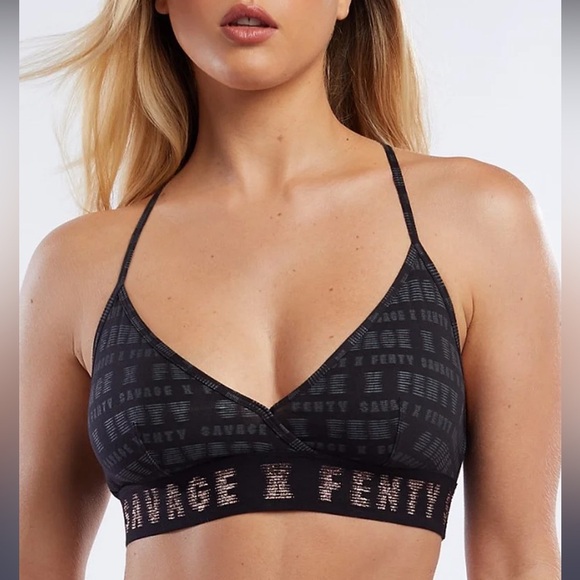NWT Savage X Fenty Logo Bralette Small - Picture 4 of 8